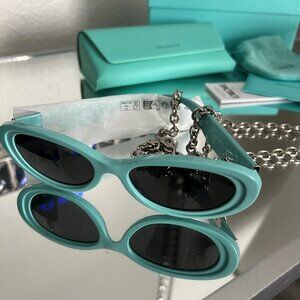 Tiffany & Co. TF4221 Sunglasses         •	COLOR Tiffany Blue •	MATERIAL Acetate